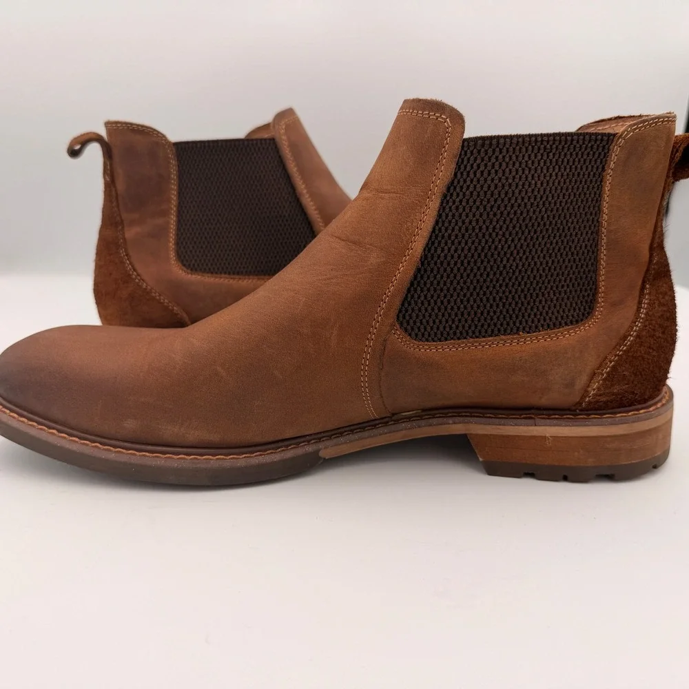 Florsheim Brown Chalet Plain Toe Chelsea Boot Size 9.5M